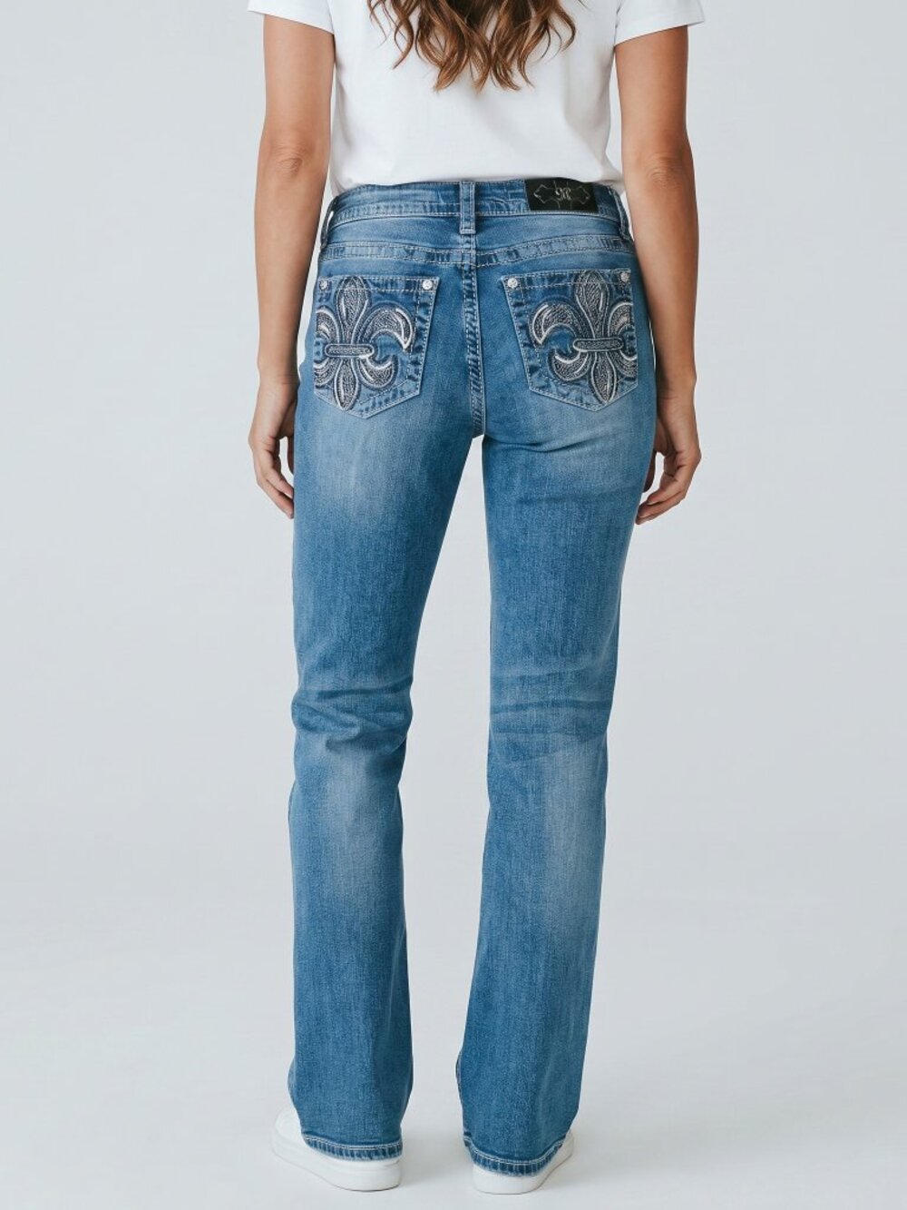 Miss Me Jeans Women’s 29/10 Easy Boot Bling Thick Stitch Western Blue Jeans